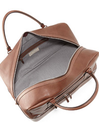 Brunello Cucinelli Leather Bottom Compartt Duffle Bag Brown