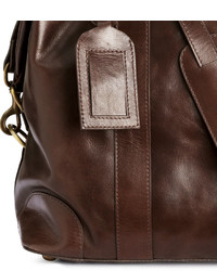 H&M Leather Weekend Bag Tawny Brown