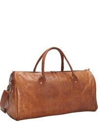 Sharo Leather Bags Brown Leather Duffle Bag