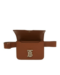 Burberry Brown Leather Tb Bum Bag