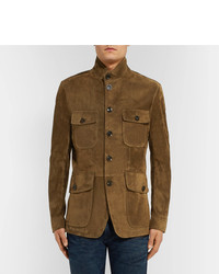 Tom Ford Icon Military Slim Fit Suede Field Jacket