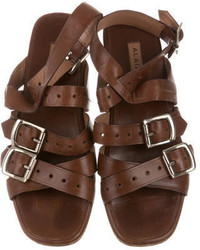 Alaia Alaa Leather Multistrap Sandals
