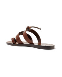 Trademark Capra Knotted Leather Sandals