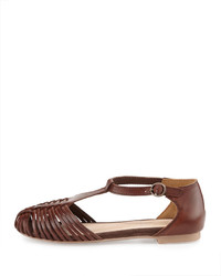 Seychelles Into Thin Air Strappy Leather Sandal Brown