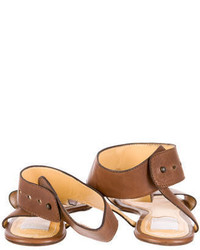Lanvin Leather Slide Sandals