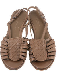 Bottega Veneta Leather Slide Sandals