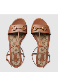 Gucci Leather T Strap Sandal