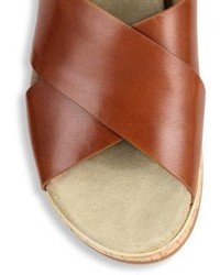 Michael Kors Michl Kors Collection Halle Leather Crisscross Flat Sandals