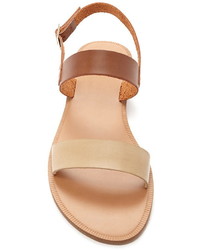Forever 21 Two Tone Faux Leather Sandals