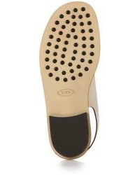 Tod's Two Tone Suede Leather Flat Sandals