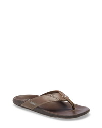 OluKai Nui Leather Flip Flop