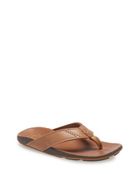 OluKai Nui Leather Flip Flop