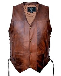 Brown Leather Gilet