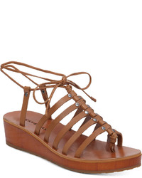 Lucky Brand Hulumi Wedge Lace Up Gladiator Sandals