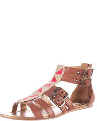 Cynthia Vincent Leather Gladiator Sandals