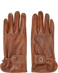 Belstaff Burnt Brown Leather Gipson Gloves