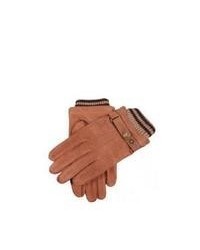 Dents Nubuck Leather Casual Gloves Brown