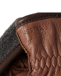 Hestra Fleece Lined Grained Leather Gloves