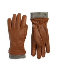 Polo Ralph Lauren Iconic Ribbed Cuff Touchscreen Leather Gloves