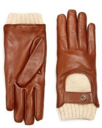 Gucci Leather Cashmere Driving Gloves