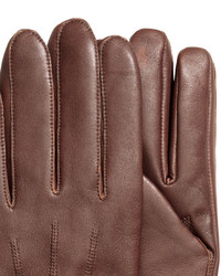 H&M Leather Gloves Dark Brown