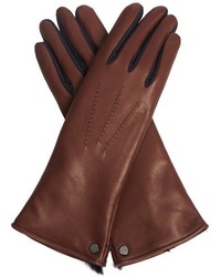 Agnelle Rabbit Fur Lined Leather Gloves