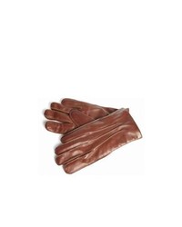 Simon Carter Plain Leather Gloves Tan