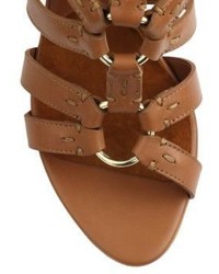 Brian Atwood Adrya Leather Bondage Sandals