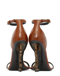 Saint Laurent Brown Opyum 110 Heeled Sandals