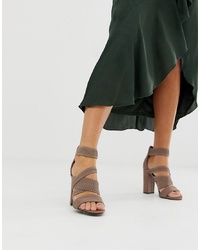 ASOS DESIGN Harlow Knitted Heeled Sandals