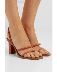 Cult Gaia Kaia Ruched Leather Sandals