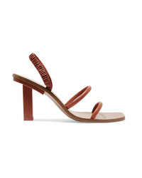 Cult Gaia Kaia Ruched Leather Sandals