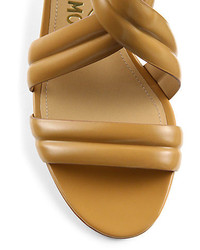 Salvatore Ferragamo Magis Block Heeled Leather Sandals
