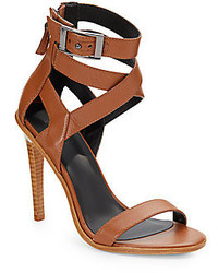 Tibi Vanya Leather Ankle Strap Sandals