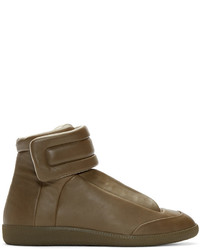 Maison Margiela Green Leather High Top Future Sneakers