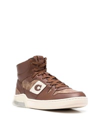 Coach Side Logo Patch High Top Sneakers