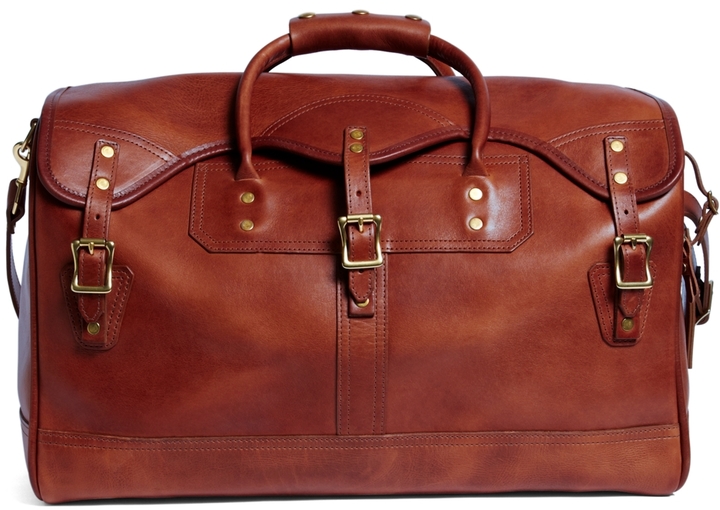 ... Leather Holdall: Brooks Brothers Jw Hulme Leather Small Duffel Bag