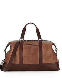 John Varvatos Leather Duffel Bag