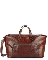 Marc by Marc Jacobs Tony Croc Embossed Leather Weekender