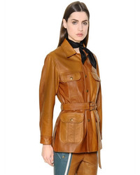 Chloé Belted Leather Jacket