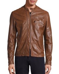 John Varvatos Star Usa Antique Racer Leather Jacket