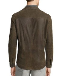 John Varvatos Star Usa Leather Shirt Jacket