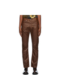 Brown Leather Jeans