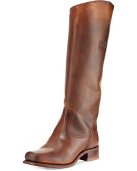 Frye Cavalry Distressed Leather Riding Boot Brown