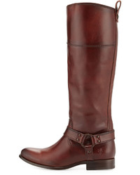 Frye Melissa Harness Riding Boot Brown