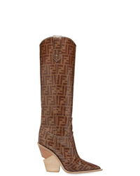 Fendi Pointed Toe Cowboy Boots