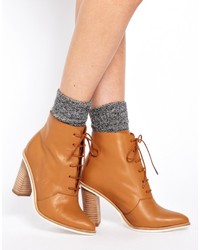Asos White Watchtower Leather Ankle Boots