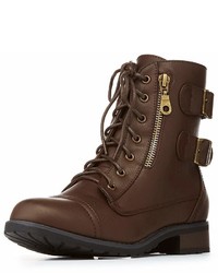 Charlotte Russe Bamboo Two Buckle Combat Boot