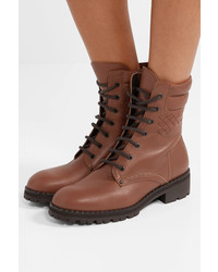Bottega Veneta Intrecciato Leather Ankle Boots