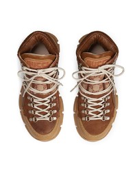 Gucci Leather And Original Gg Trekking Boots